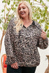 Leopard Plus Size Active Leopard Print Hoodie